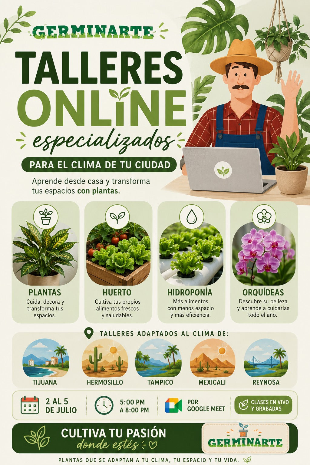 Talleres Online: Tijuana, Hermosillo, Tampico, Mexicali, Reynosa